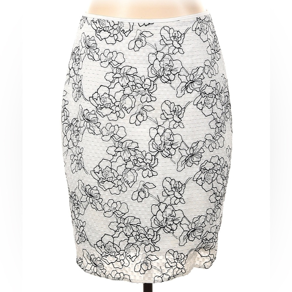 Etcetera Floral Skirt - Black and White- size 4